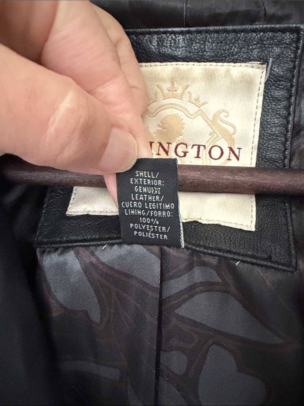 Covington Women's 16W 18W Black Genuine Leather Blazer Jacket Button Front Plus - Picture 7 of 9